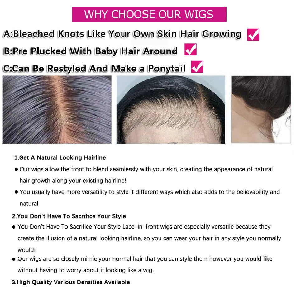 Body Wave Wig 13x4 HD Lace Front Human Hair Wigs For Women Brazilian Natural Black HD Lace Frontal Wigs 100% Human Hair Wig Sale