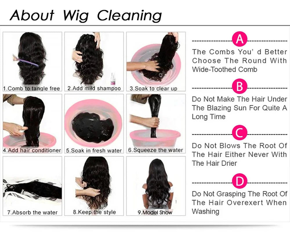 Dark Blue 13x4 HD Lace Front Human Hair Wigs For Women Pre Plucked Blue Body Wave Transparent Lace Frontal Wigs 100% Human Hair