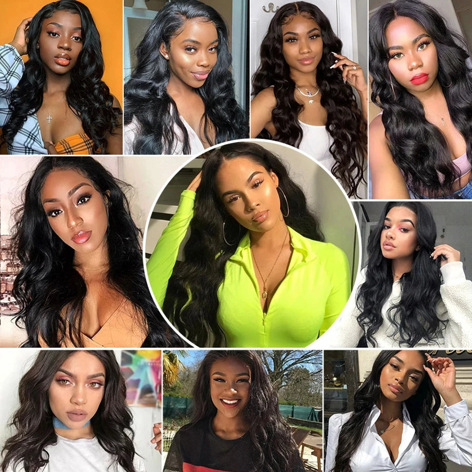 Body Wave Wig 13x4 HD Lace Front Human Hair Wigs For Women Brazilian Natural Black HD Lace Frontal Wigs 100% Human Hair Wig Sale