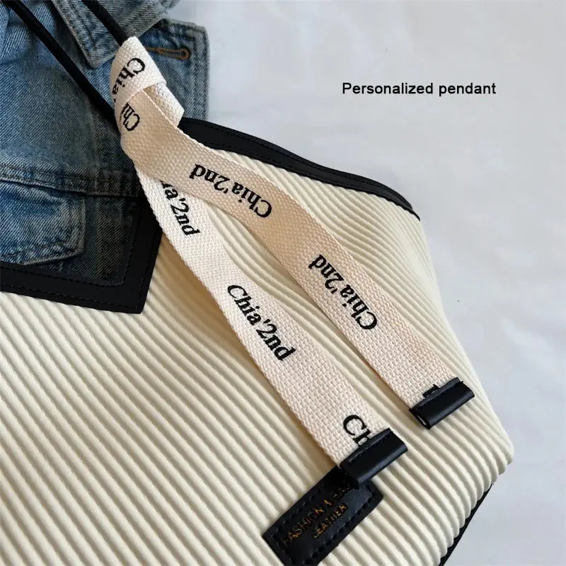 Korean Style Big Bag Women's Bag Casual All-match Canvas Bag Commuter Shoulder Bag Student Tote Bag