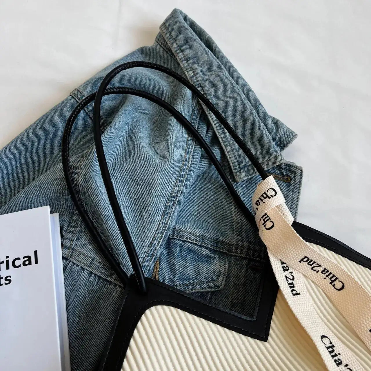 Korean Style Big Bag Women's Bag Casual All-match Canvas Bag Commuter Shoulder Bag Student Tote Bag