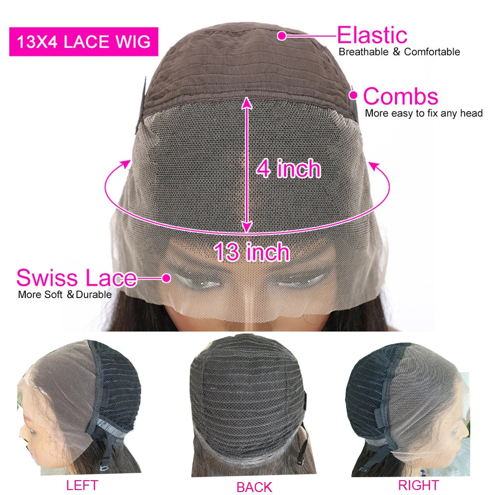 Silver Grey Color Body Wave Lace Front Wig 13x4 Hd Transparent Lace Front Human Hair Wigs Brazilian Hair Colored Wigs For Women