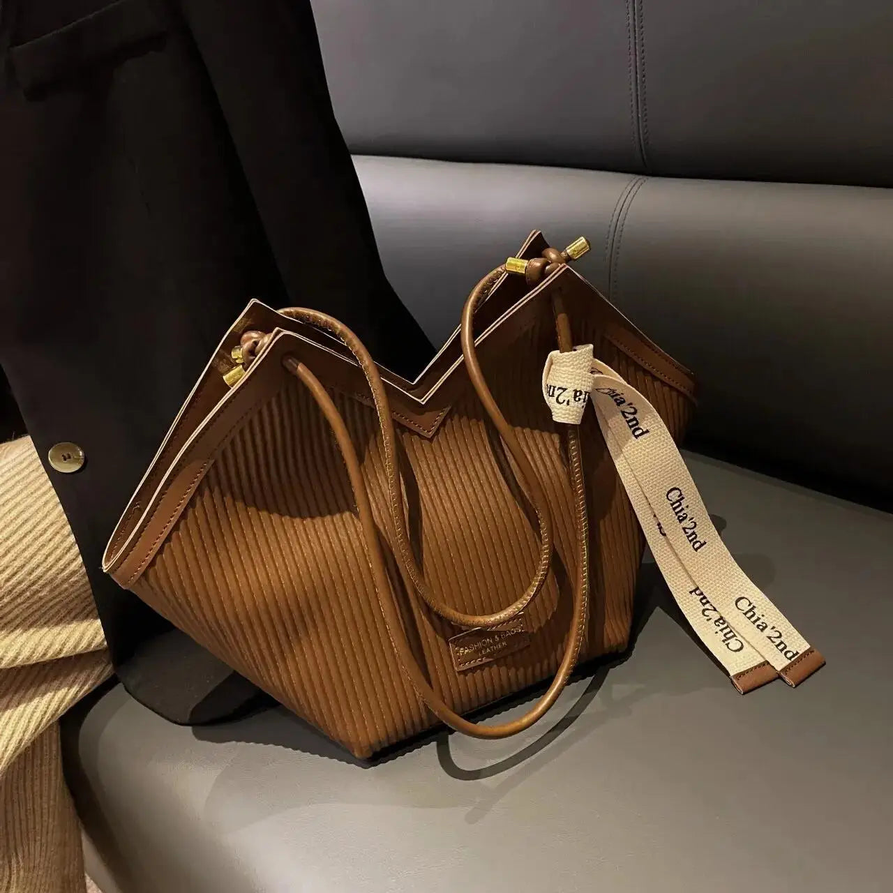 Korean Style Big Bag Women's Bag Casual All-match Canvas Bag Commuter Shoulder Bag Student Tote Bag