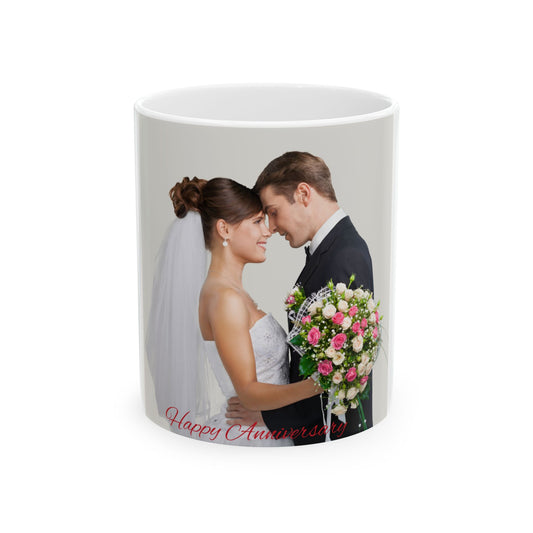 Mug - Wedding Anniversary Photo Ceramic Mug (11oz, 15oz)