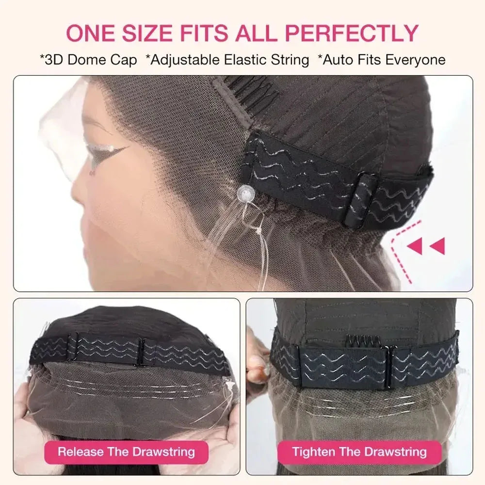 250 Density Deep Wave 360 Lace Front Human Hair Wig Water Wave Colored Lace Frontal Wig Chocolate Brown Glueless Wig Human Hair