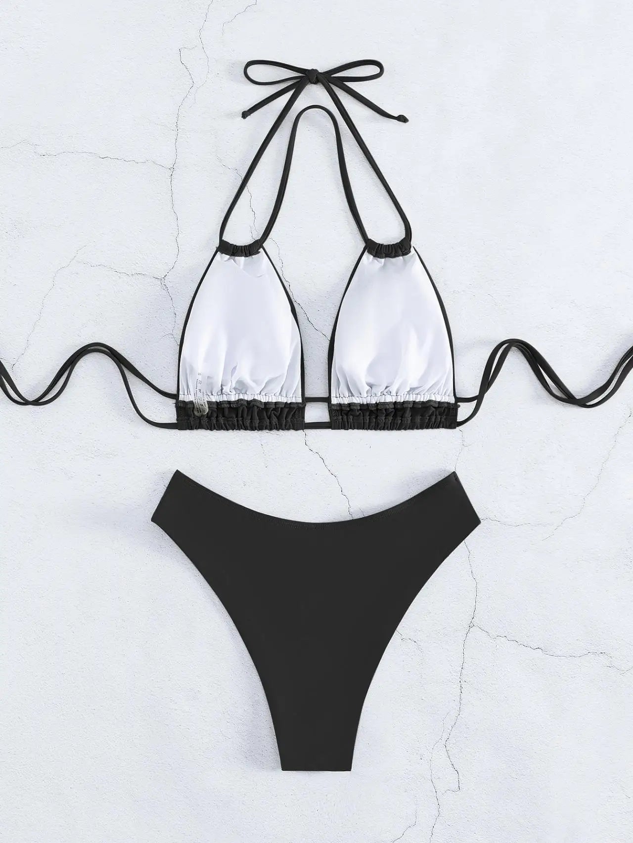 Nylon Solid Bikini Swimwear Sexy Fashion Modelling Design Swimsuit Women 2025 New Style Beachwear for Bathing Suit