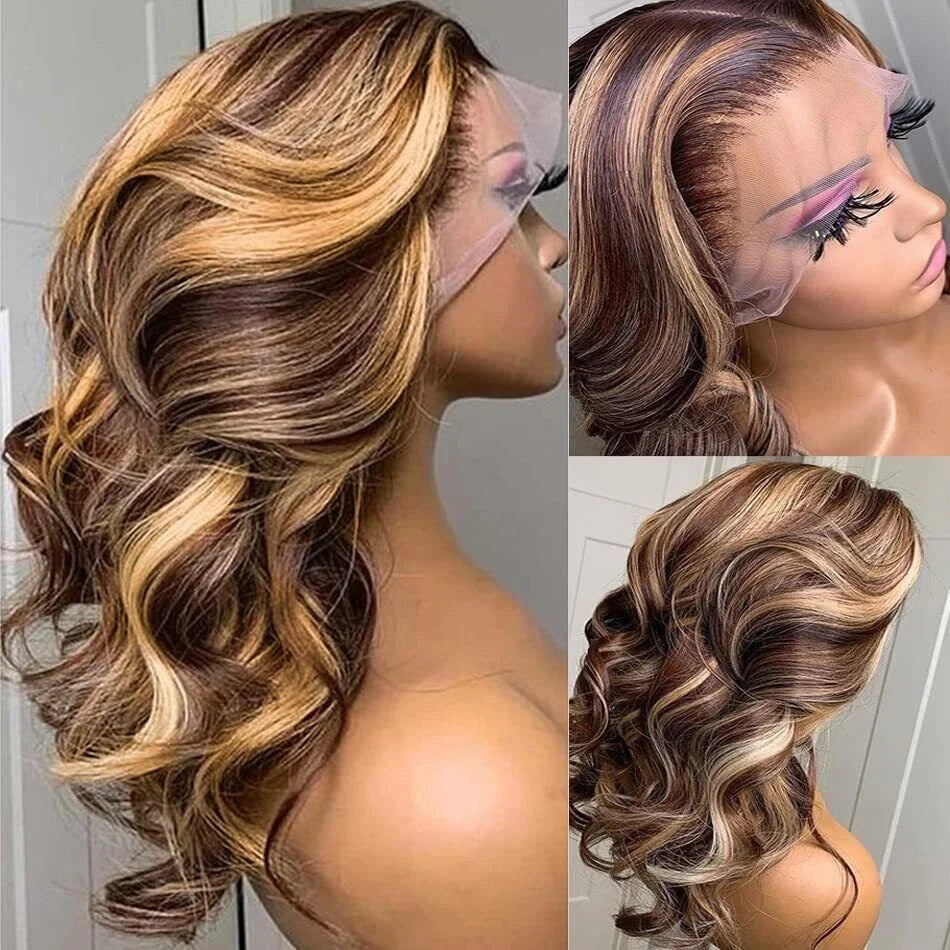 30 Inch Highlight Wig 13x6 13x4 Lace Front Wigs Body Wave Human Hair Wigs For Women Pre Plucked Honey Blonde Lace Frontal Wigs