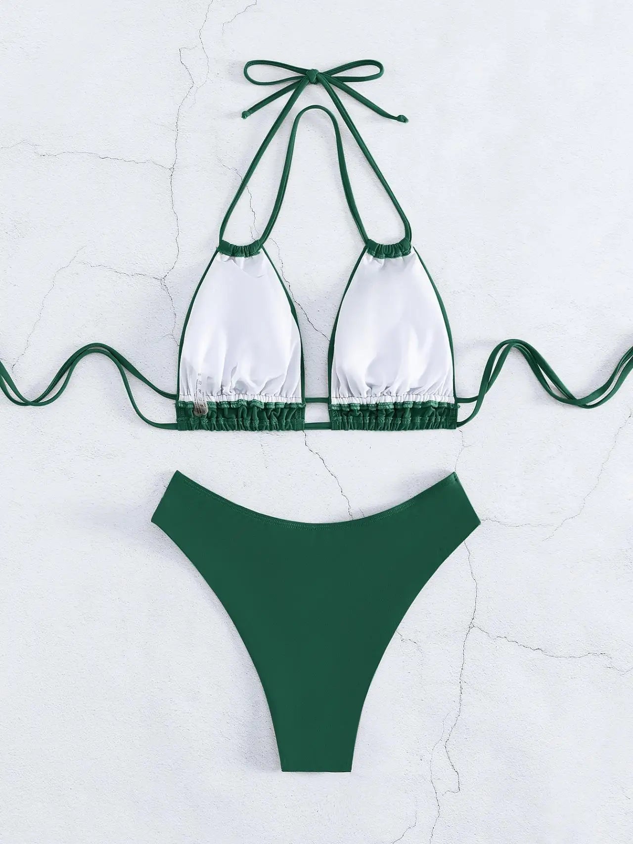 Nylon Solid Bikini Swimwear Sexy Fashion Modelling Design Swimsuit Women 2025 New Style Beachwear for Bathing Suit