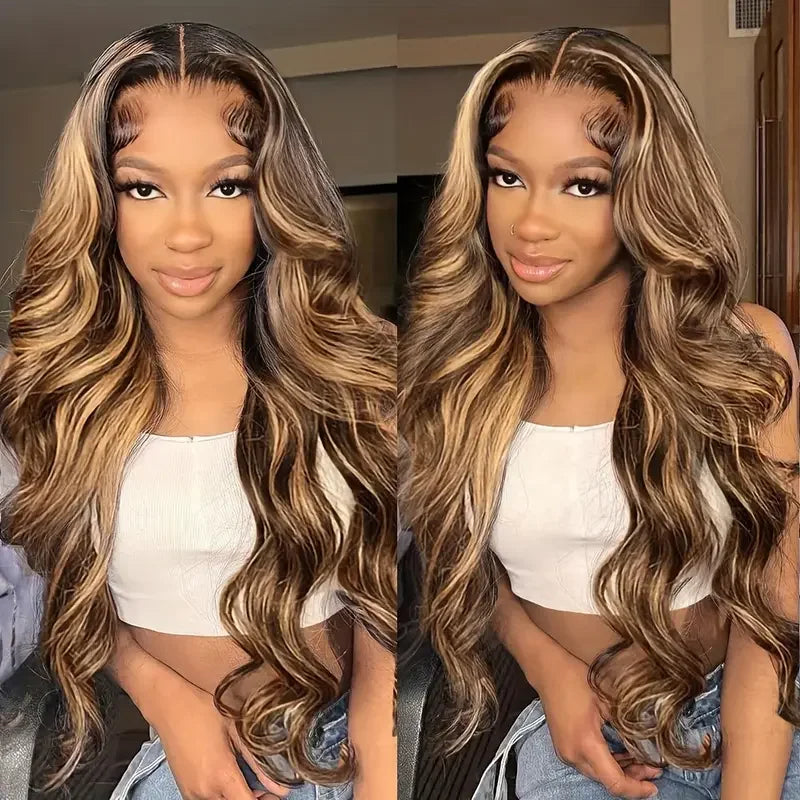 30 Inch Highlight Wig 13x6 13x4 Lace Front Wigs Body Wave Human Hair Wigs For Women Pre Plucked Honey Blonde Lace Frontal Wigs
